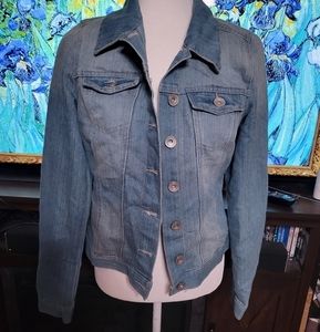 Bongo ladies size Medium jean jacket lace back‎
